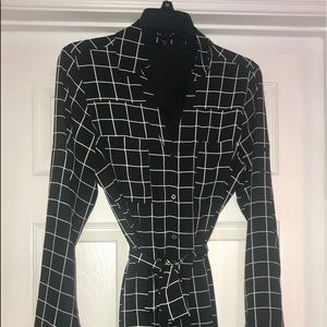 Long sleeve shirt style dress